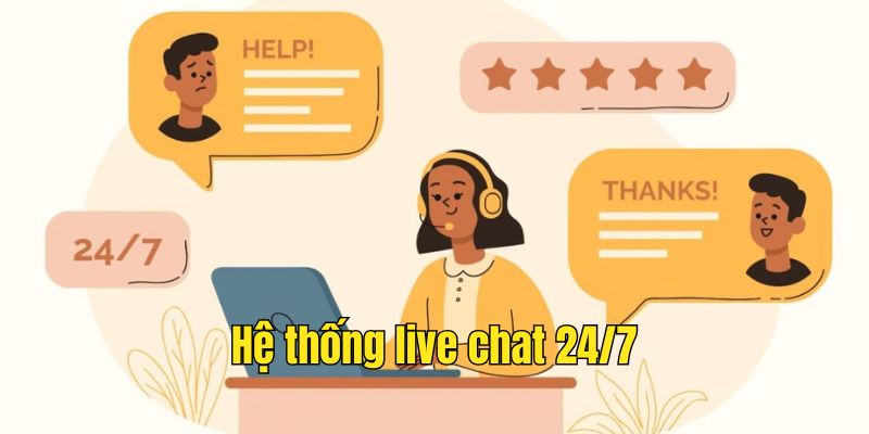 Hệ thống live chat 24/7